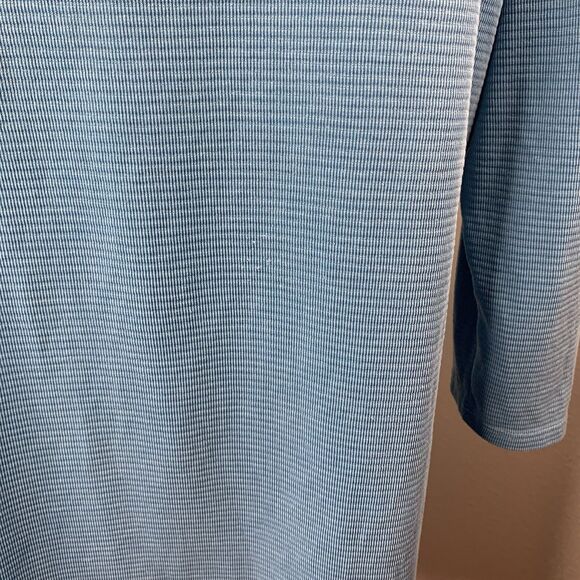 Segments Women’s Sz XXL Blue 3/4 Sleeve Shirt Tencel Modal Polyester Striped - Picture 5 of 7